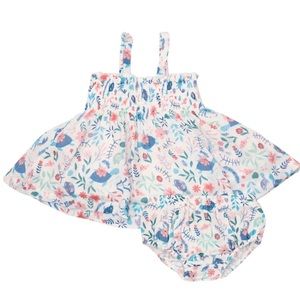 Angel Dear Sea Turtle Smocked Dress and Bloomers